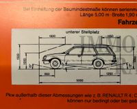 Info bzgl. der max. Fahrzeuggröße